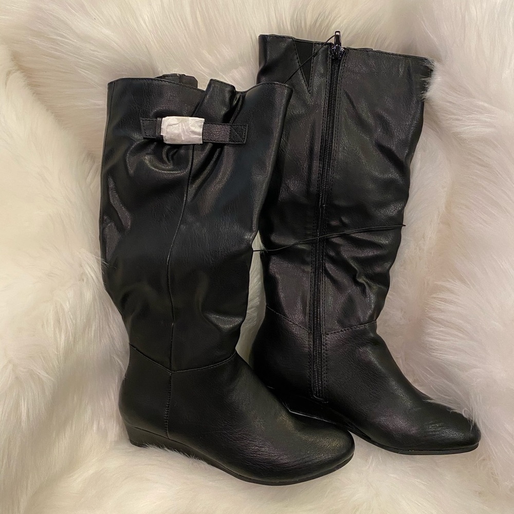 Style & Co Rainne Wedge Tall Black Boots